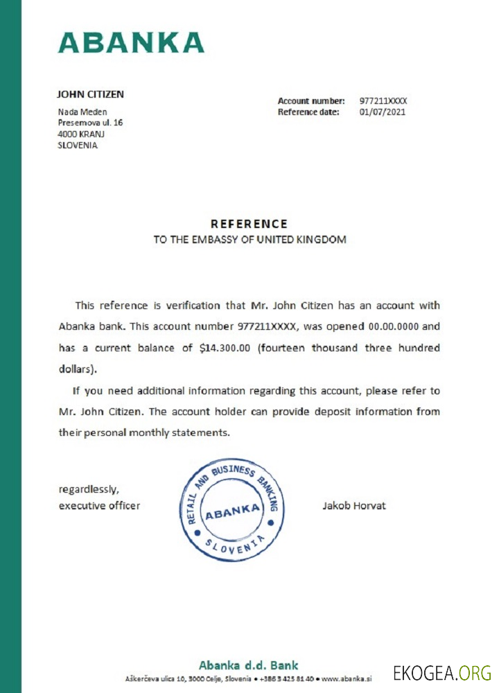 Slovénie , Abanka , reference